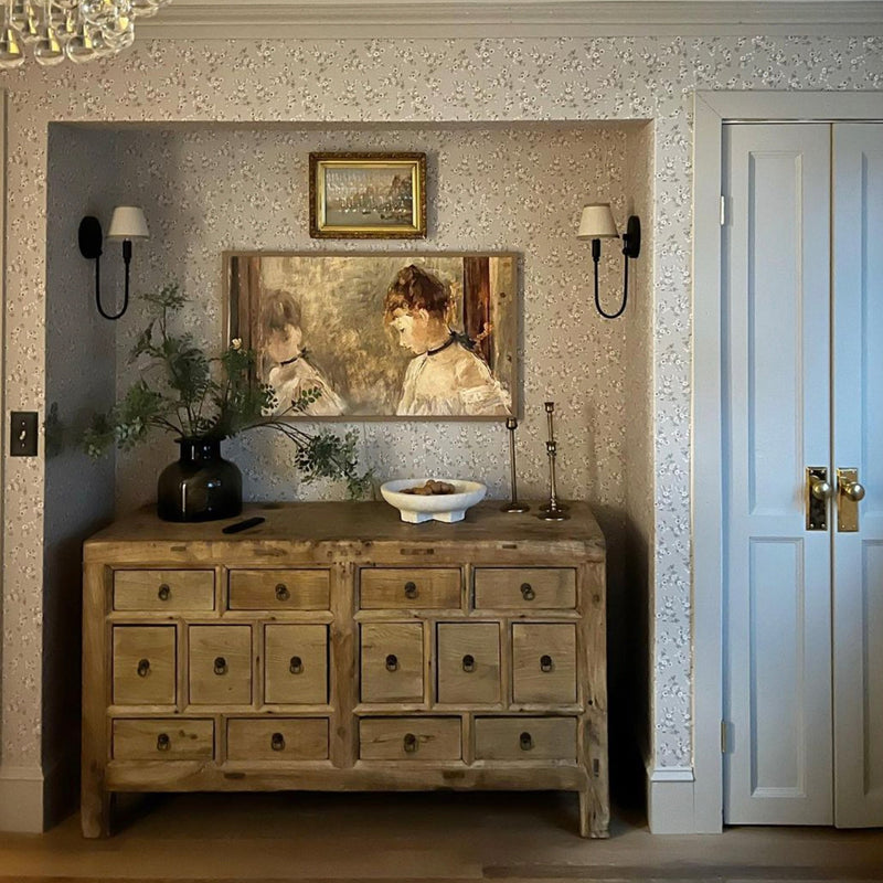 Vintage Meadow wallpaper by North and Finch featuring a lush, floral meadow design with soft, natural tones.