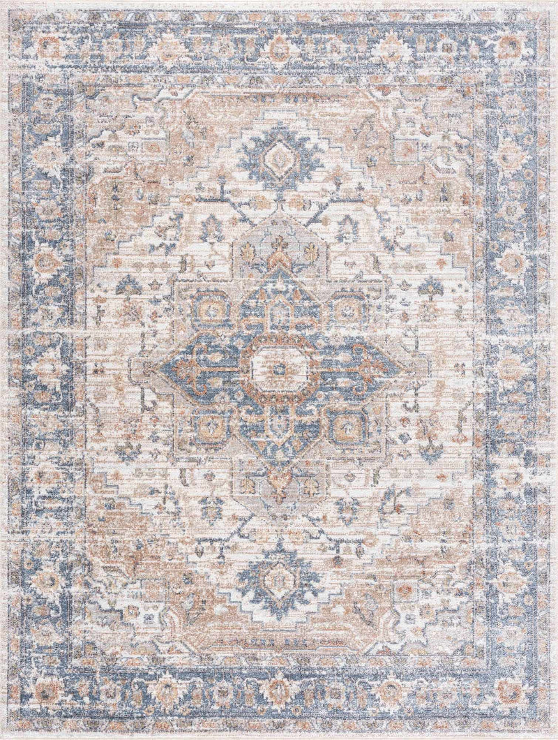 Boutique Rugs Ezri Cream washable area rug with a soft, neutral design, perfect for living rooms and bedrooms.