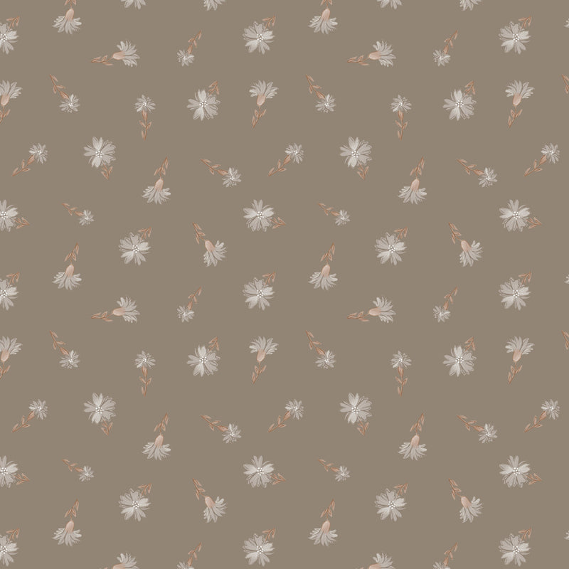Vintage Daisies wallpaper by North and Finch featuring a charming floral pattern with white daisies on a soft background.