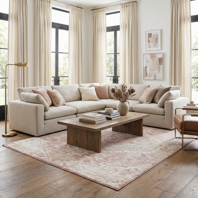 Elegant Leonora area rug by Boutique Rugs featuring intricate patterns and soft, durable fabric for stylish home decor.