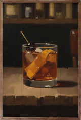 Walnut framed old fashioned wall art by Kendrick Home, showcasing a vintage-inspired decorative piece in 10x16 size.