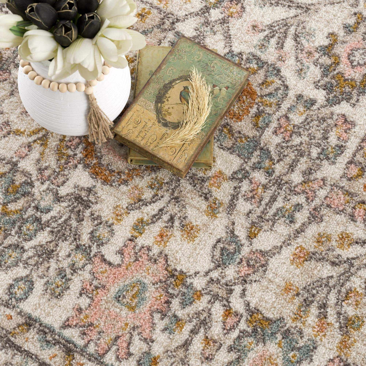 Herstmonceux area rug by Boutique Rugs, showcasing a stylish, patterned rug with intricate designs in a cozy living space setting.