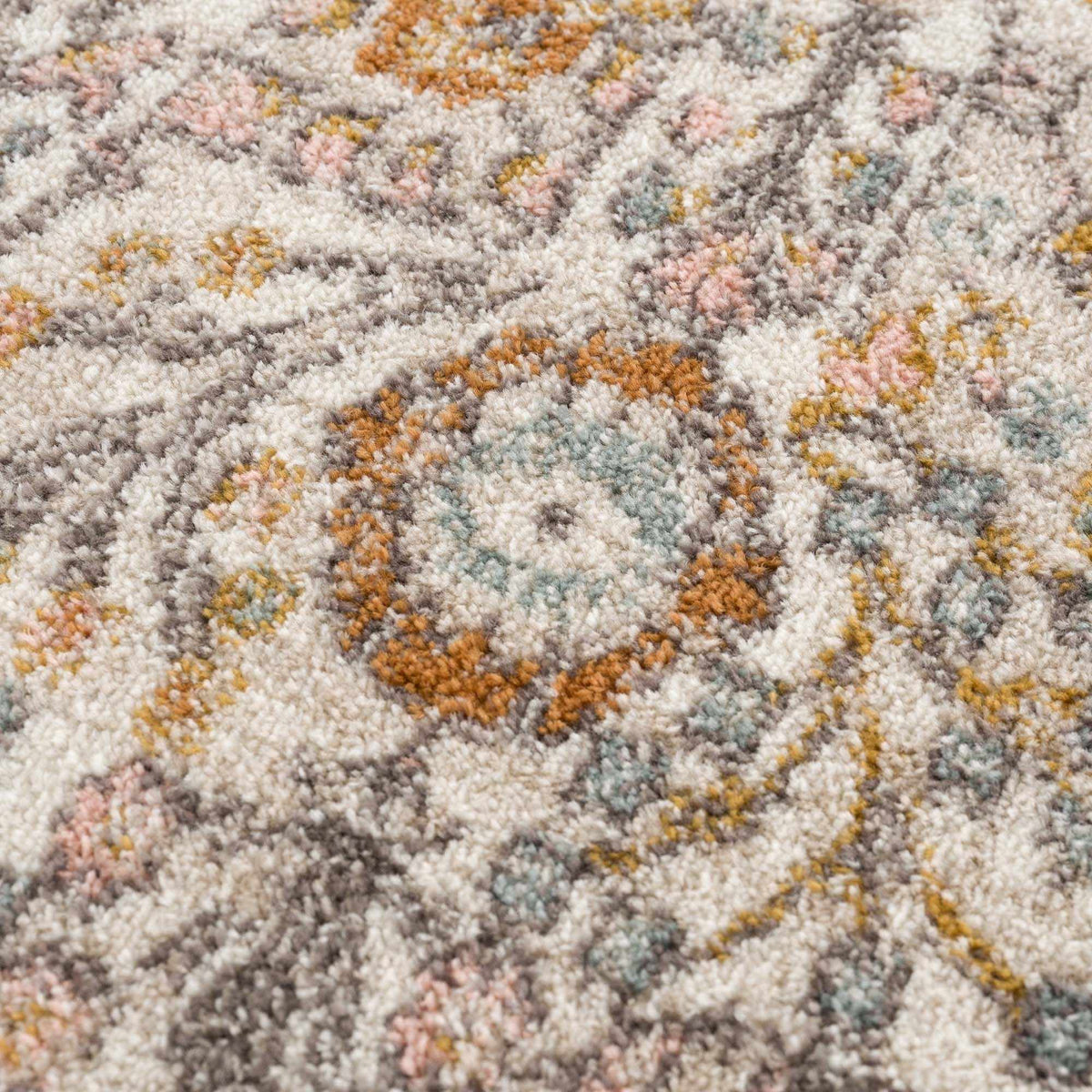Textured Herstmonceux Area Rug by Boutique Rugs, showcasing soft fibers and intricate pattern in a cozy, stylish room setting.