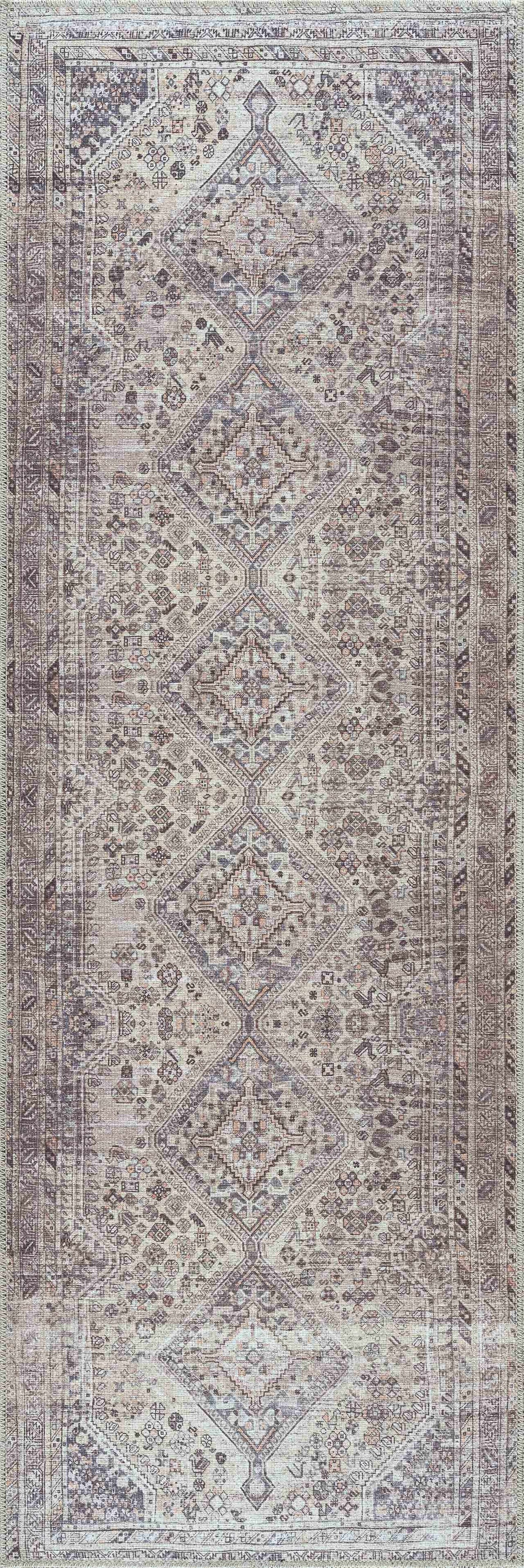 Barny Tan washable area rug by Boutique Rugs featuring a textured design in warm tan tones.