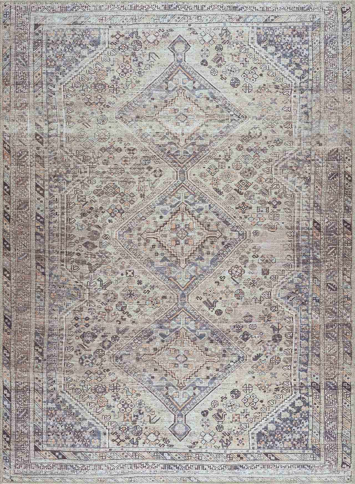 Barny Tan washable area rug by Boutique Rugs featuring a stylish design with neutral tones and soft texture.