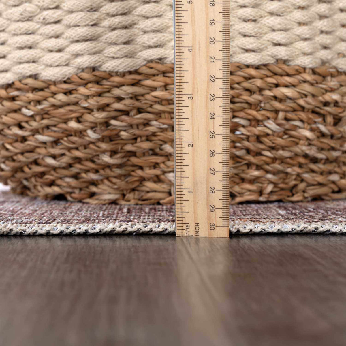 Barny Tan washable area rug by Boutique Rugs featuring a textured pile design in a warm tan color.