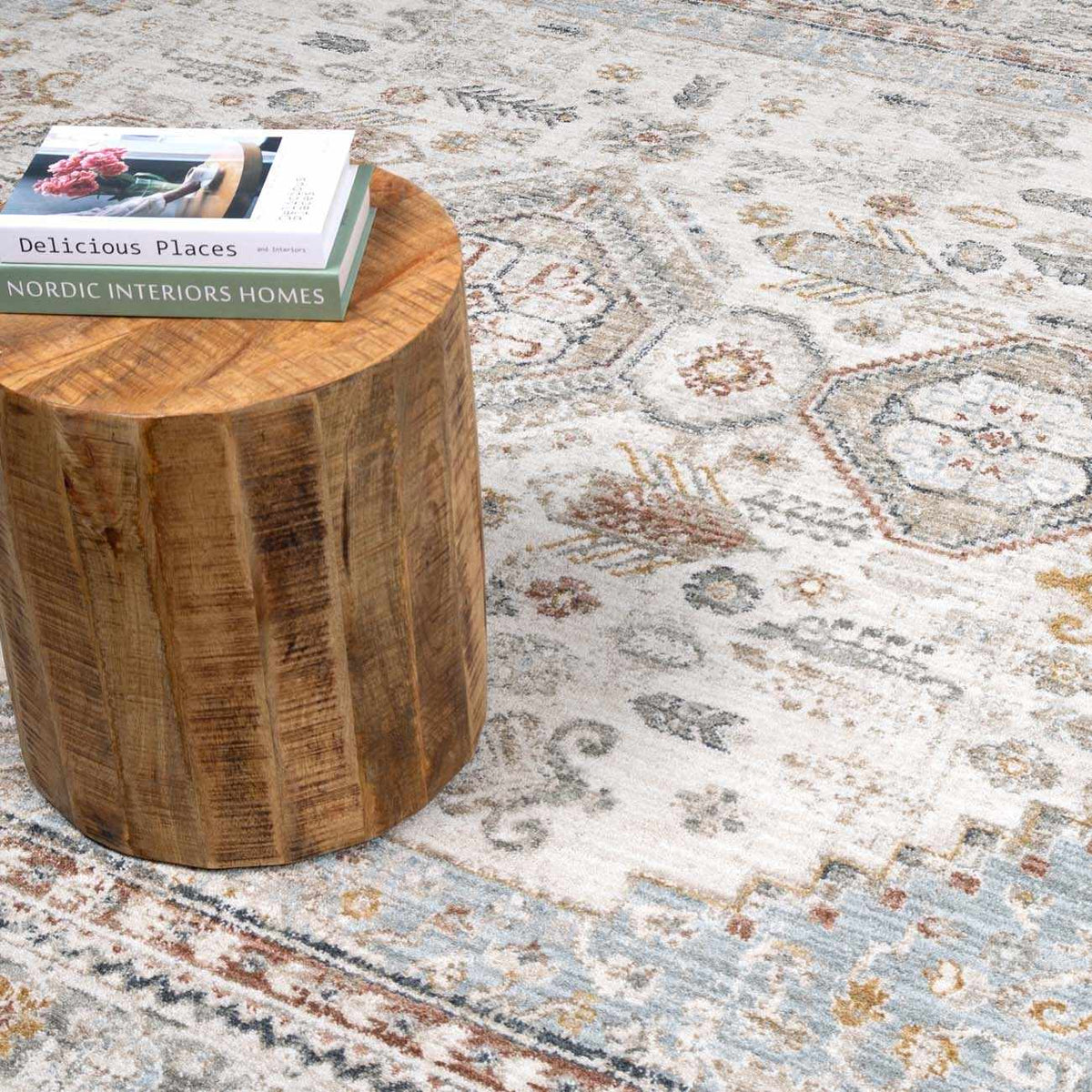 Kouta Cream Area Rug by Boutique Rugs, showcasing a soft, textured rug with a cream color and intricate pattern design.