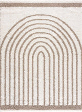 Beige Jola area rug by Boutique Rugs featuring a subtle geometric pattern on soft woven fabric.
