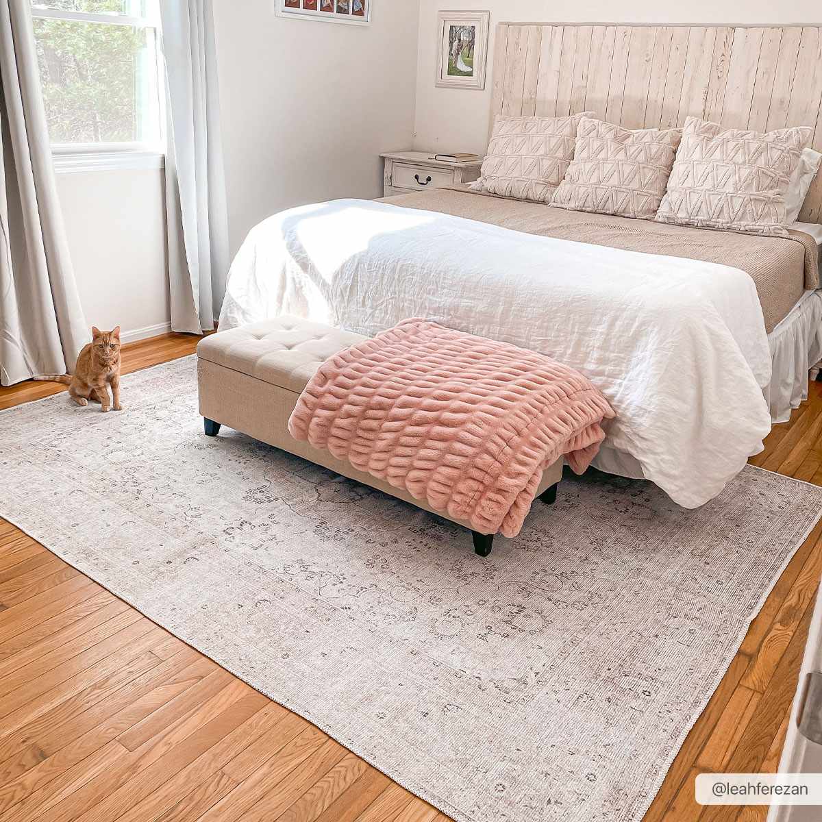 Bethany vintage flat pile washable rug by Boutique Rugs featuring a soft, patterned design in neutral tones for cozy living spaces.
