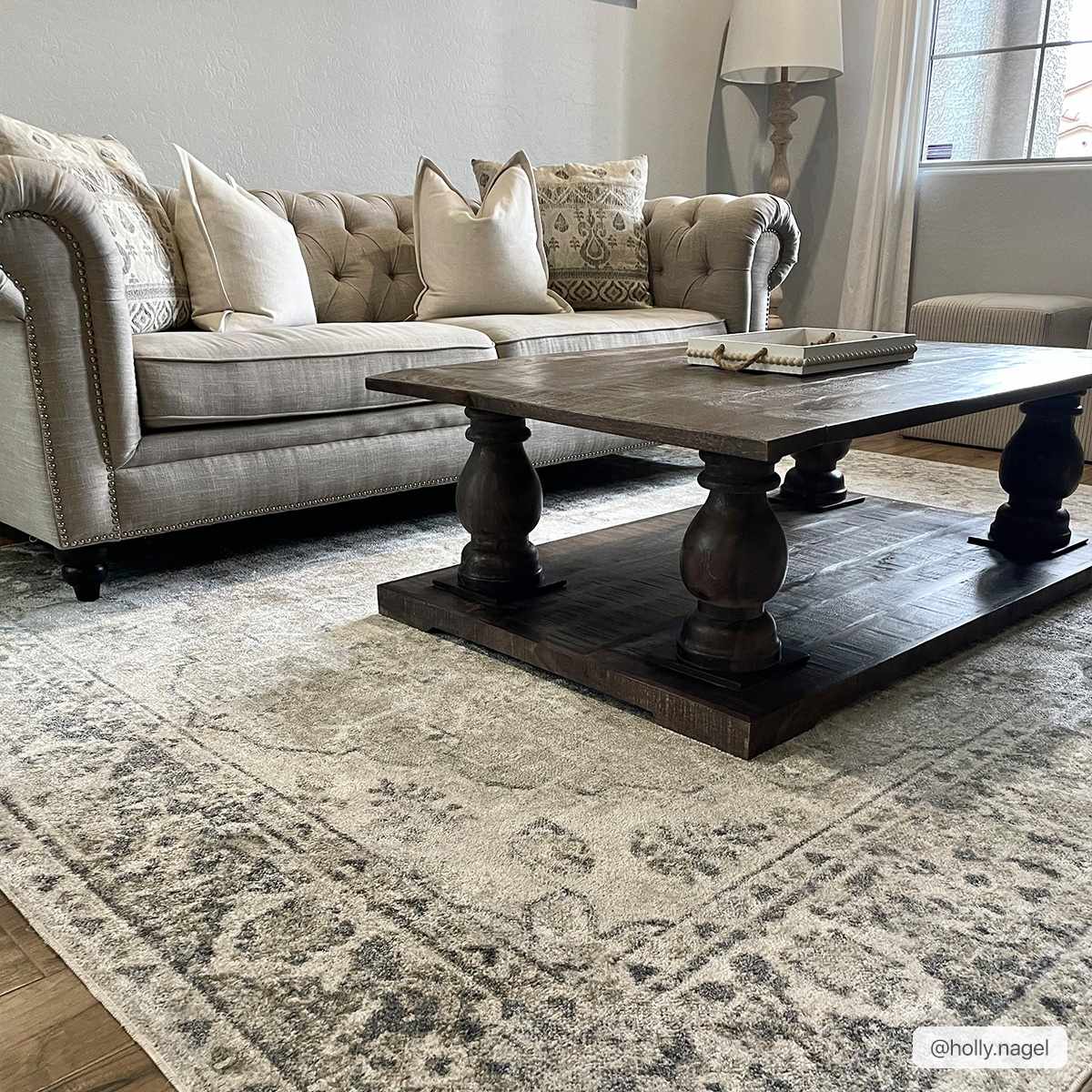 Blue Rudoblu Boutique washable area rug with intricate pattern, soft texture, and durable design for home decor.