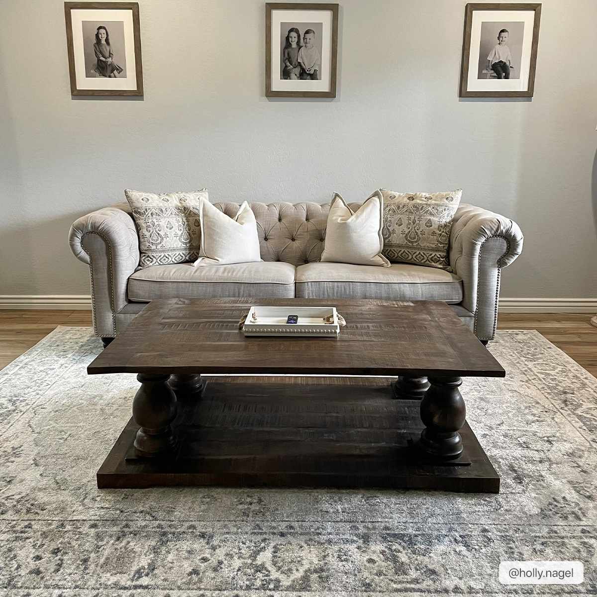 Blue washable rug from Rudoblu Boutique Rugs featuring a soft, patterned design, ideal for living room or bedroom decor.