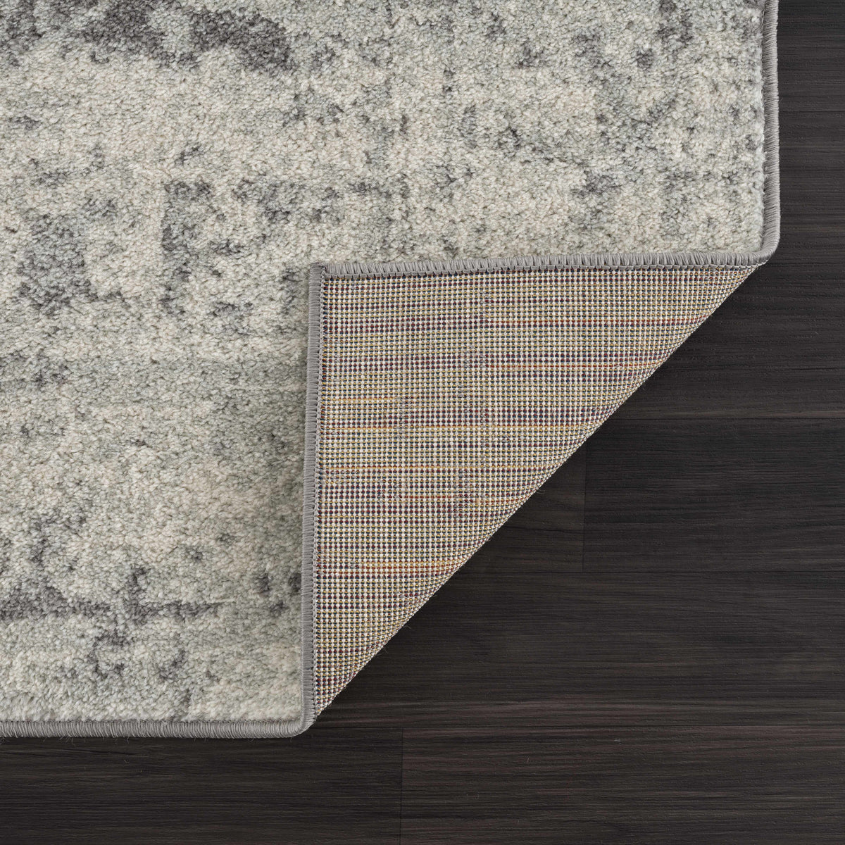 Hauteloom Rachel area rug with intricate pattern in neutral tones, showcasing soft woven texture and stylish home decor.