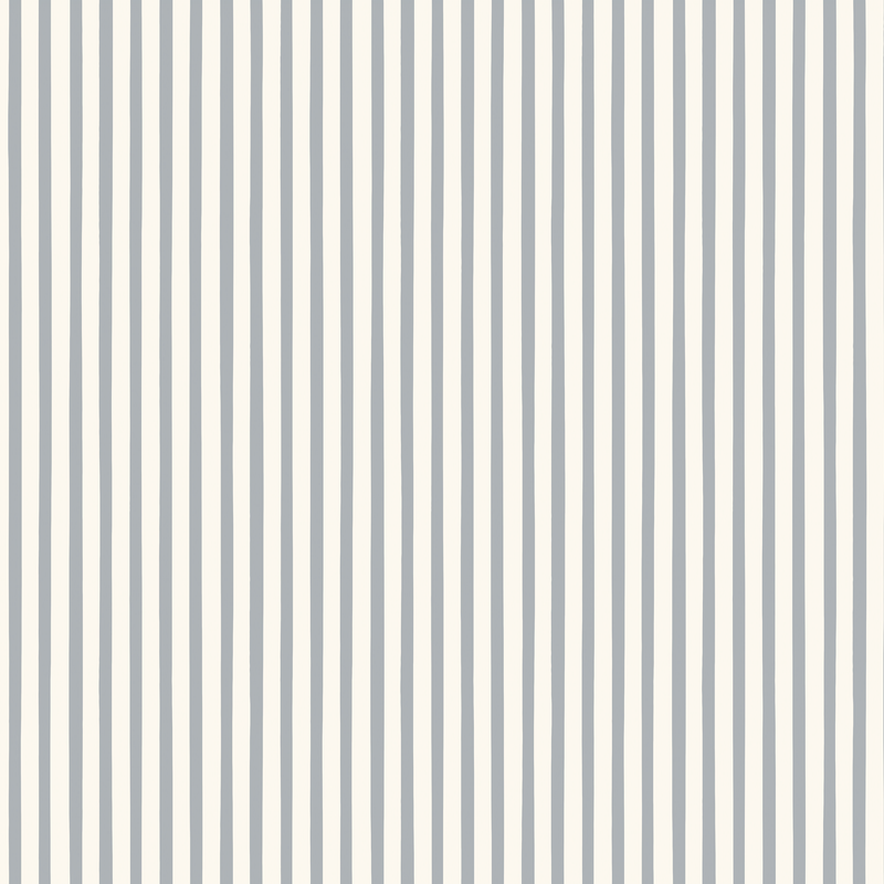 North and Finch Finn Stripe wallpaper in French Blue featuring bold, horizontal blue and white stripes for stylish wall decor.