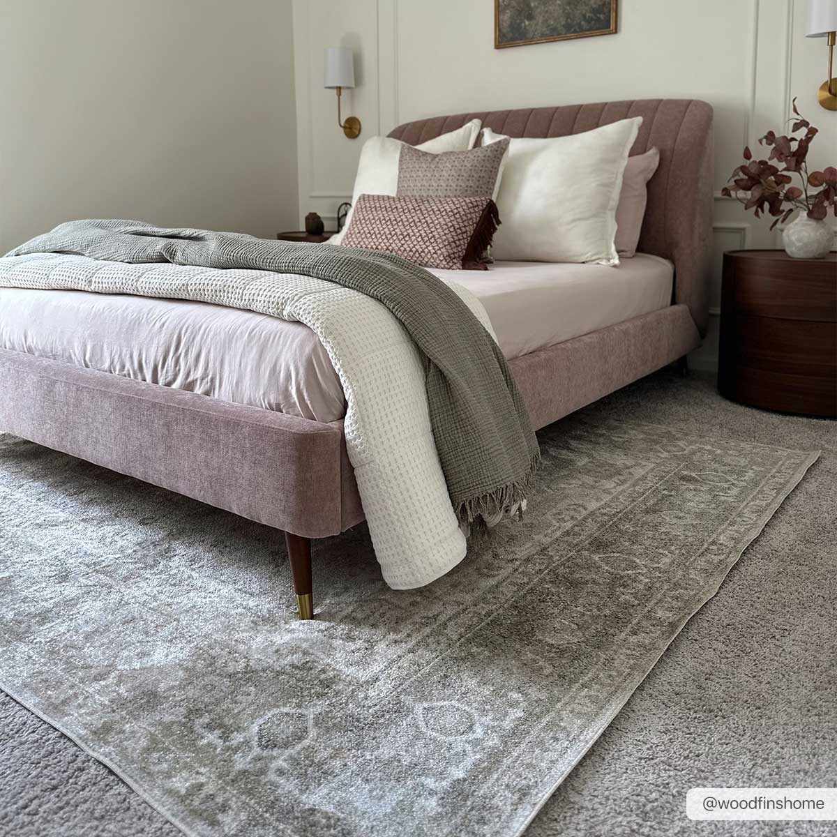 Cream washable rug from Gael Boutique Rugs, 6.7x9 feet, with a soft, textured surface and durable design for living spaces.