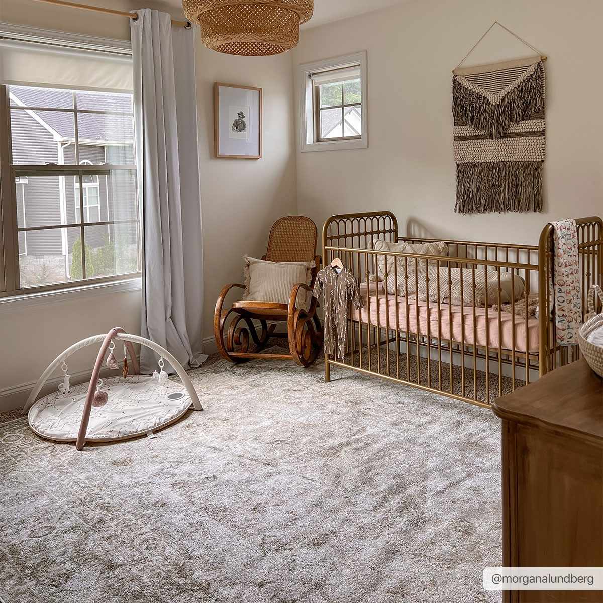 Cream washable rug from Gael Boutique Rugs, 8x10 area rug with soft, durable fabric for stylish home decor.