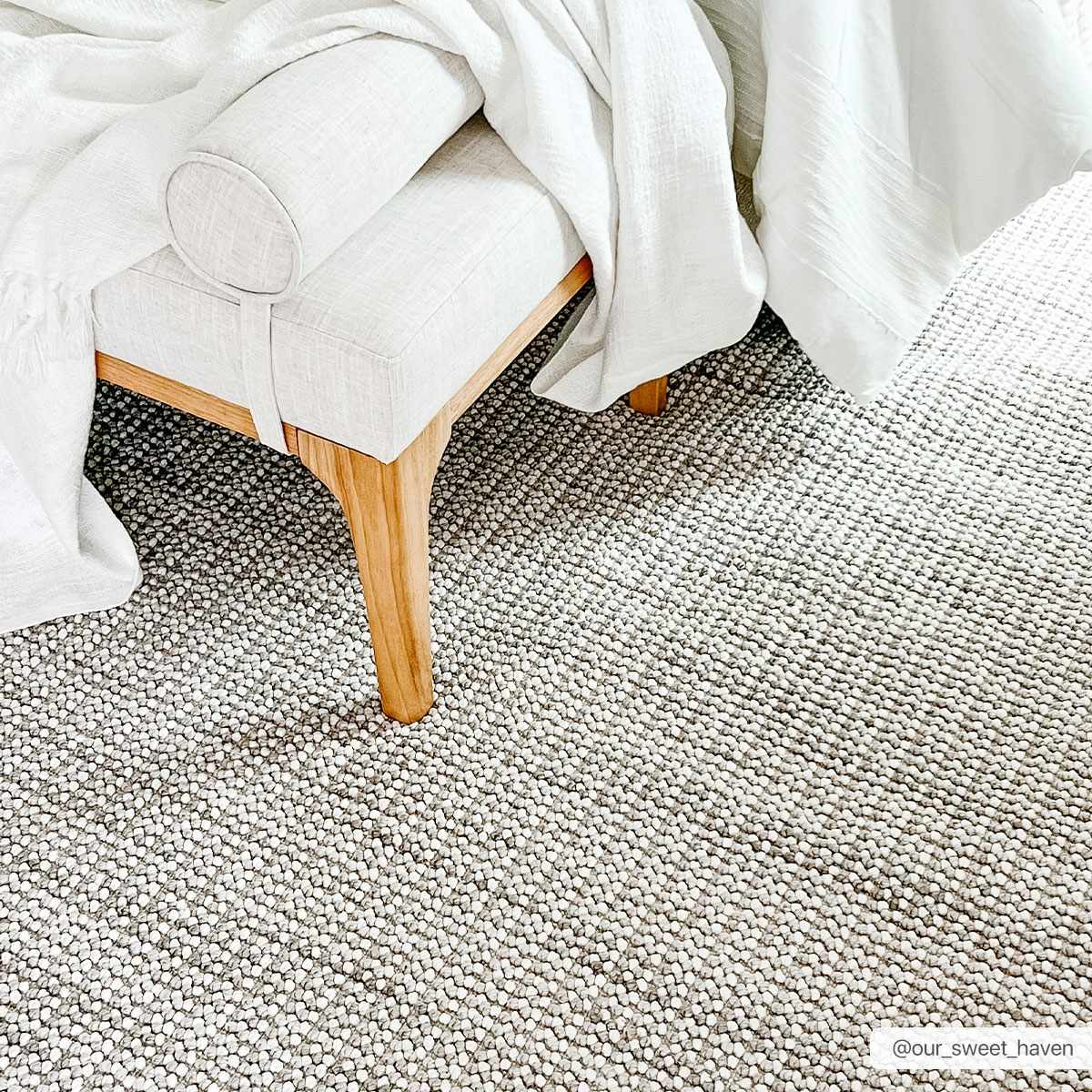 Cream Gowan area rug by Boutique Rugs featuring a soft, textured design ideal for living rooms or bedrooms.