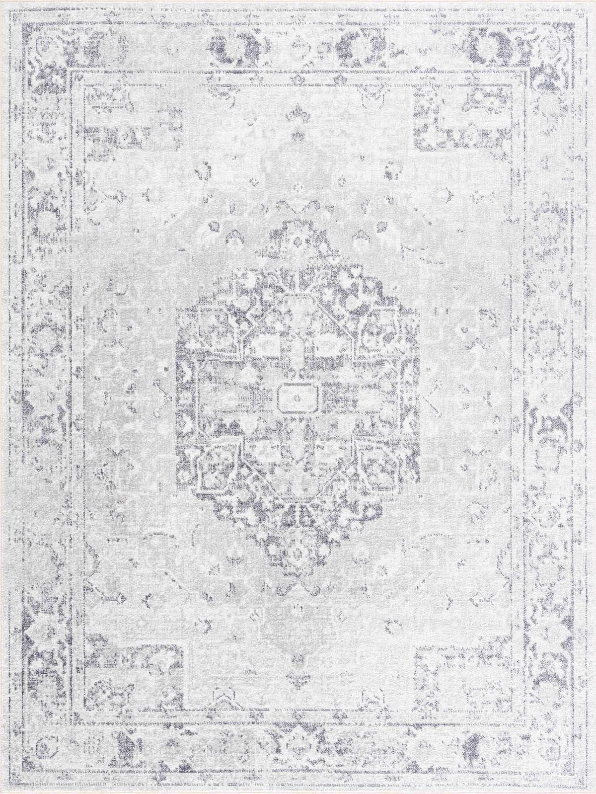 An Akram Antrasit flat pile washable rug by Boutique Rugs featuring a modern geometric design in shades of gray and black.