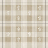 North and Finch Hawthorne Plaid wallpaper featuring a classic plaid pattern in neutral tones for stylish interior decor.