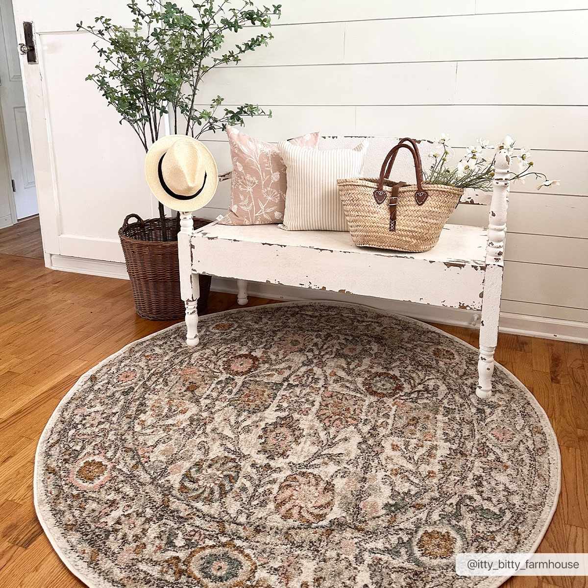 Herstmonceux area rug by Boutique Rugs featuring a farmhouse-inspired pattern with warm neutral tones and soft texture.