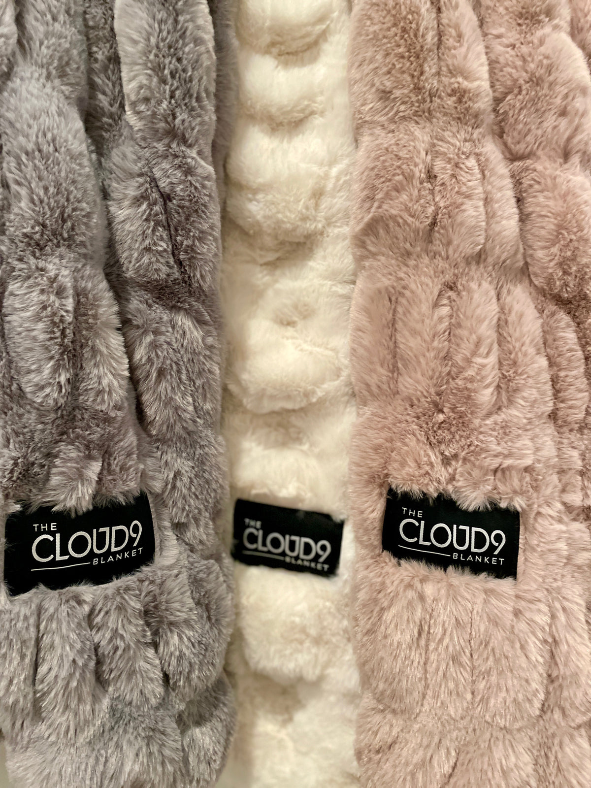 Gray faux fur blanket by Cloud9, medium size 50x60 inches, soft and plush for cozy comfort.