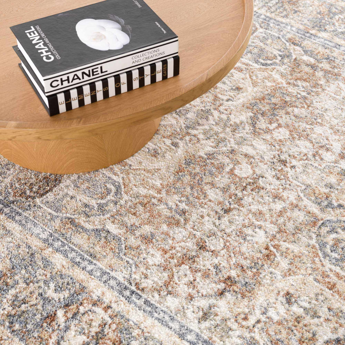 A stylish Arias Blue Boutique Rugs washable area rug with a modern geometric pattern, perfect for contemporary home decor.