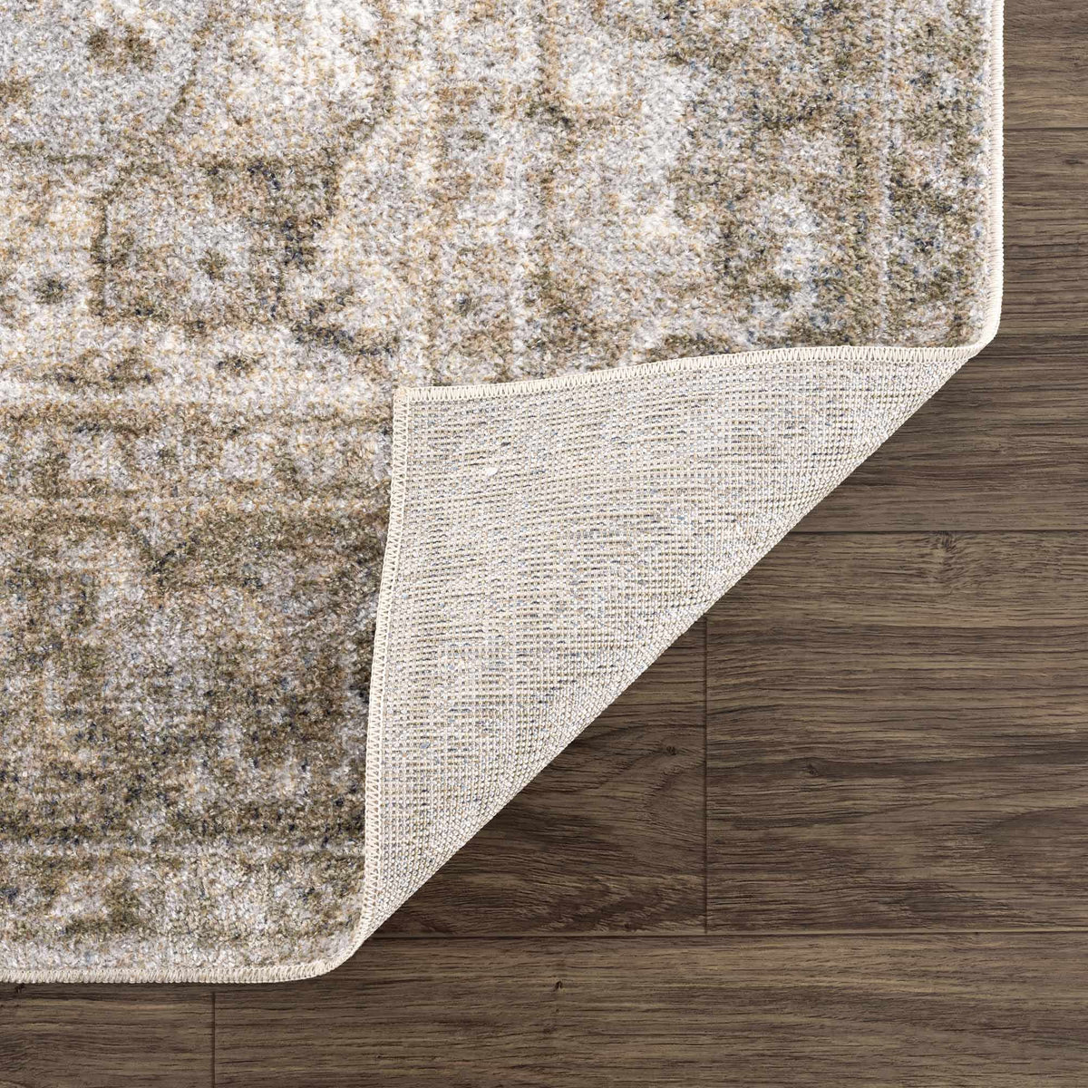 Folded washable rug from Gael Boutique Rugs, showcasing soft fabric and stylish design ideal for modern home decor.