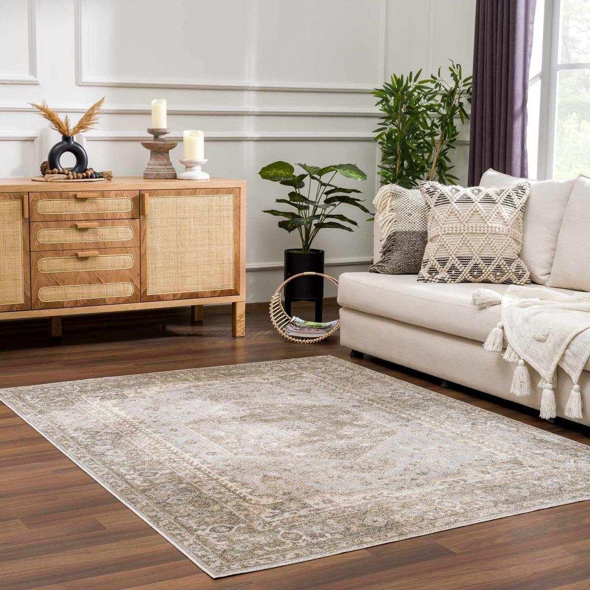 Boutique Rugs Gael Boutique washable rug in a cozy room scene, showcasing soft texture and stylish design for home decor.