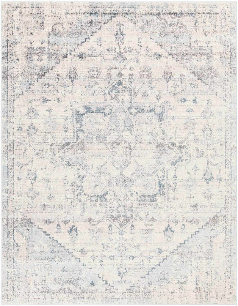 Boutique Rugs Orrick area rug with geometric pattern in neutral tones, showcasing soft texture and modern design.