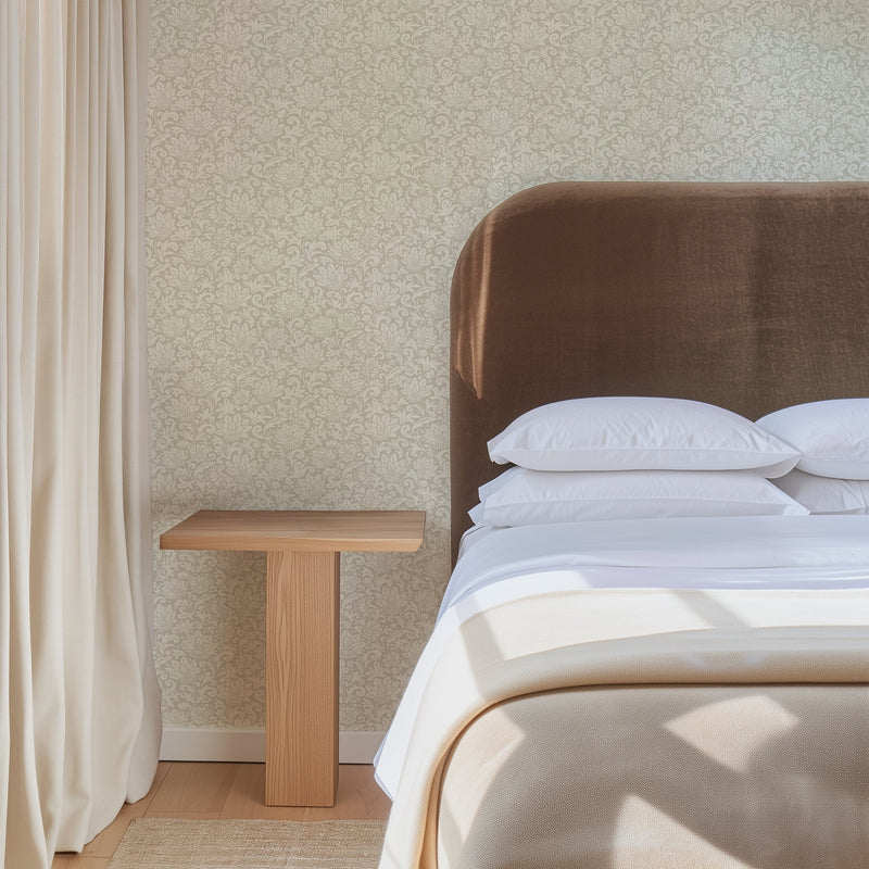 North and Finch Opal wallpaper featuring a soft, swirling opal pattern in elegant, muted tones for stylish interior decor.