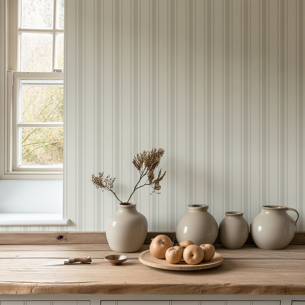 North and Finch Parker Stripe wallpaper with bold, colorful stripe pattern, perfect for modern interior decor.