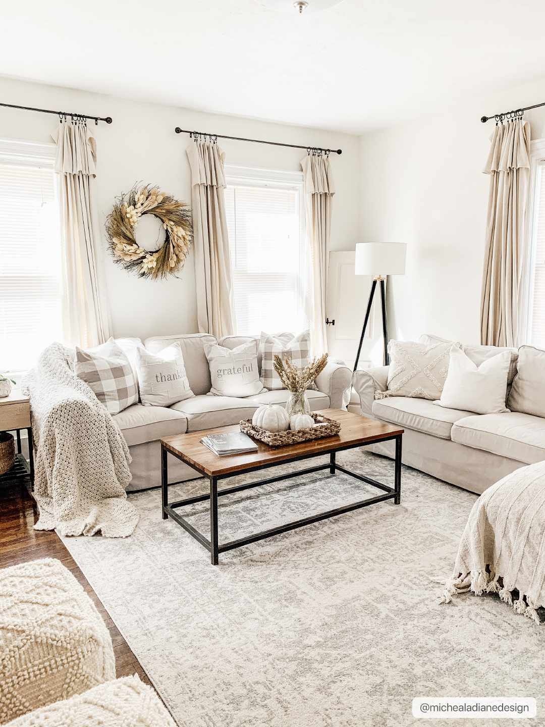 Hauteloom Rachel area rug featuring a modern geometric pattern in neutral tones, perfect for contemporary living spaces.