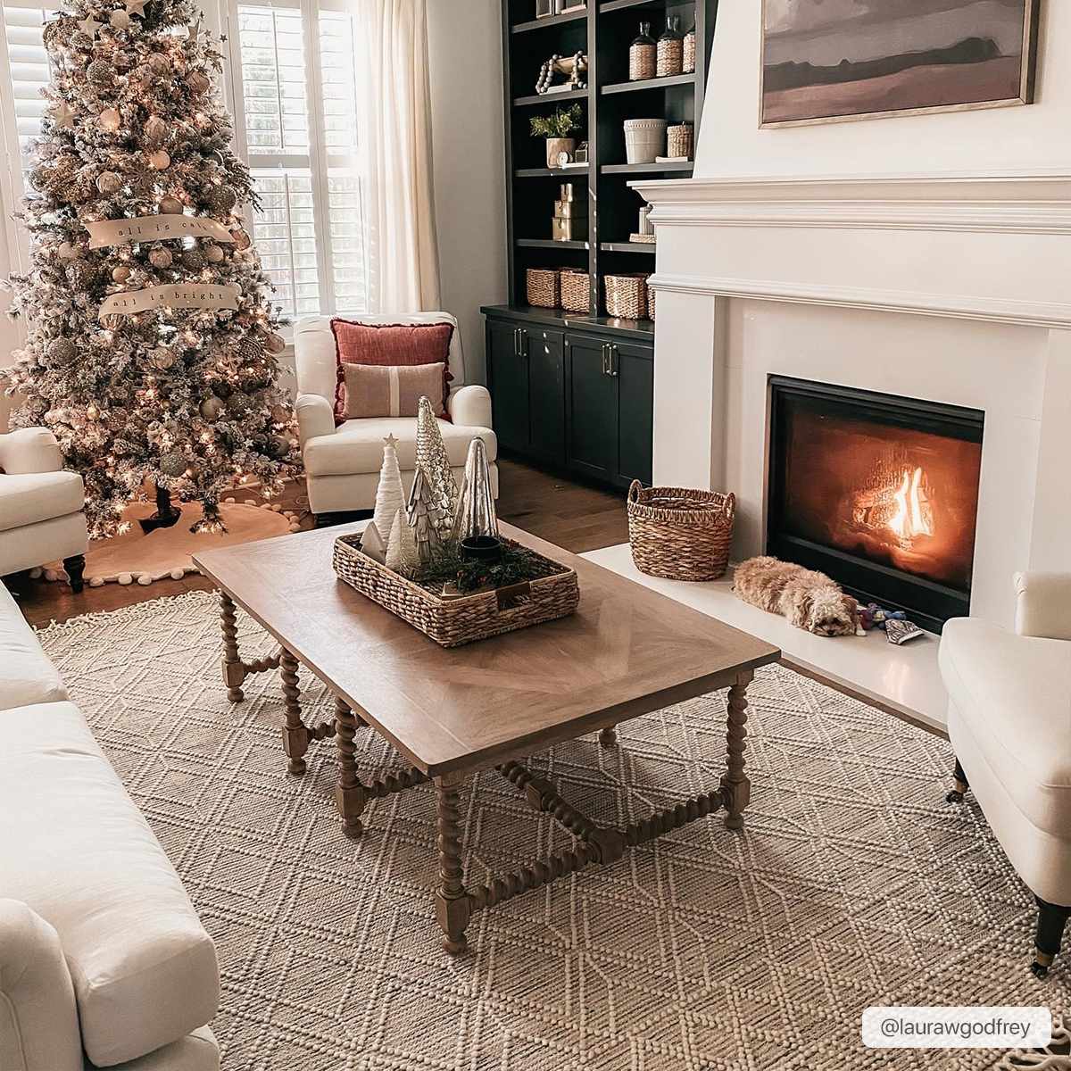 Hauteloom Ramsbury area rug with intricate geometric patterns in neutral tones, perfect for modern living spaces.