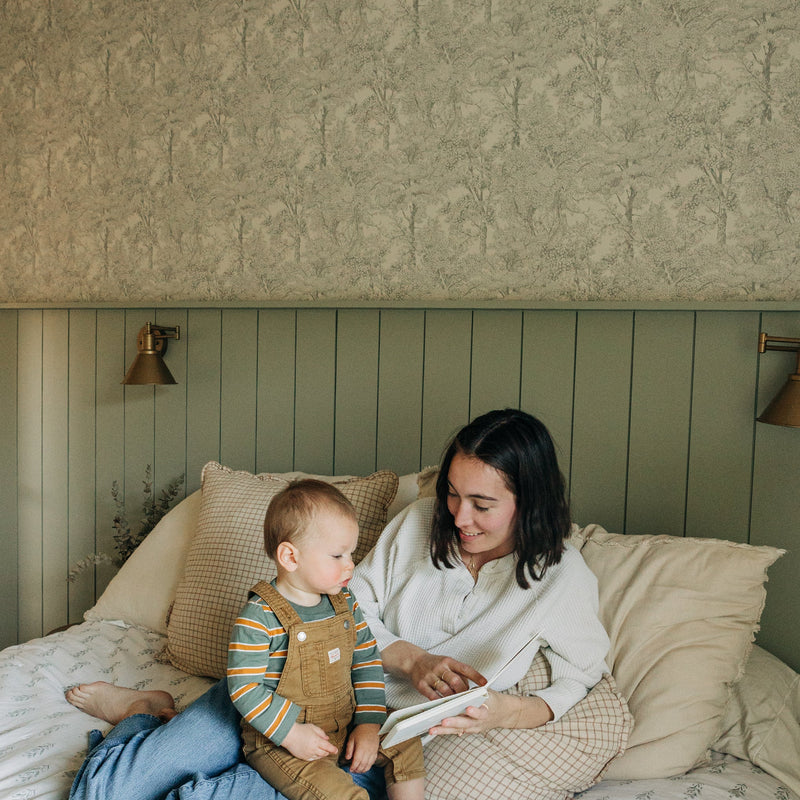 Gray Richmond wallpaper by North and Finch, showcasing a stylish textured design in a modern interior setting.