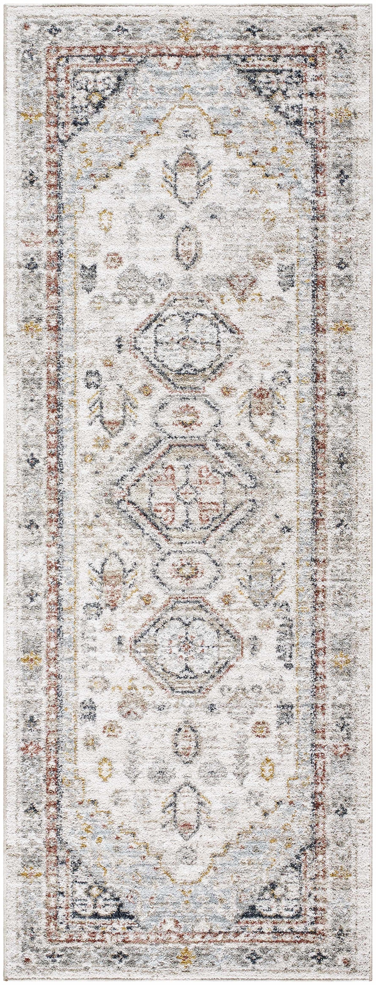 Kouta Cream Area Rug by Boutique Rugs, soft and textured rug with a cream color and intricate pattern, perfect for living rooms.