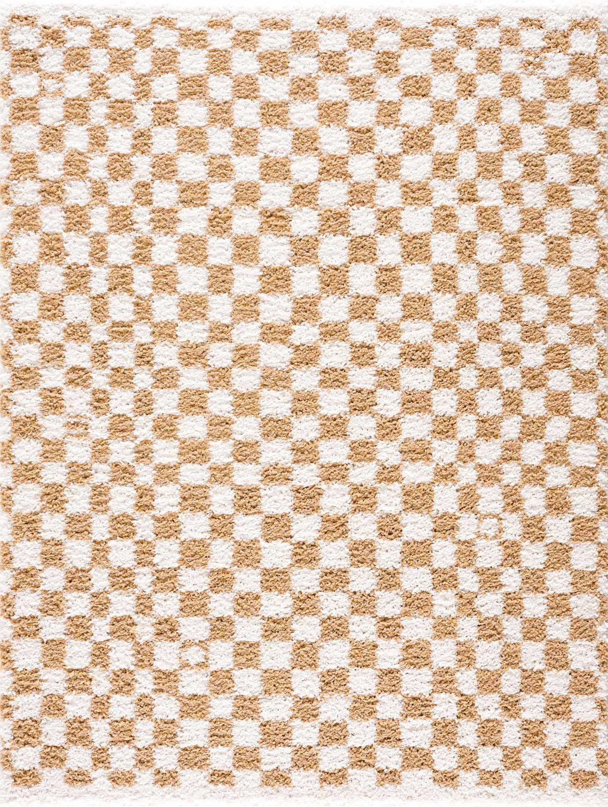 Kieu Mustard and Ivory Checkered Area Rug by Boutique Rugs, showcasing a stylish mustard and ivory checkered pattern in a room setting.