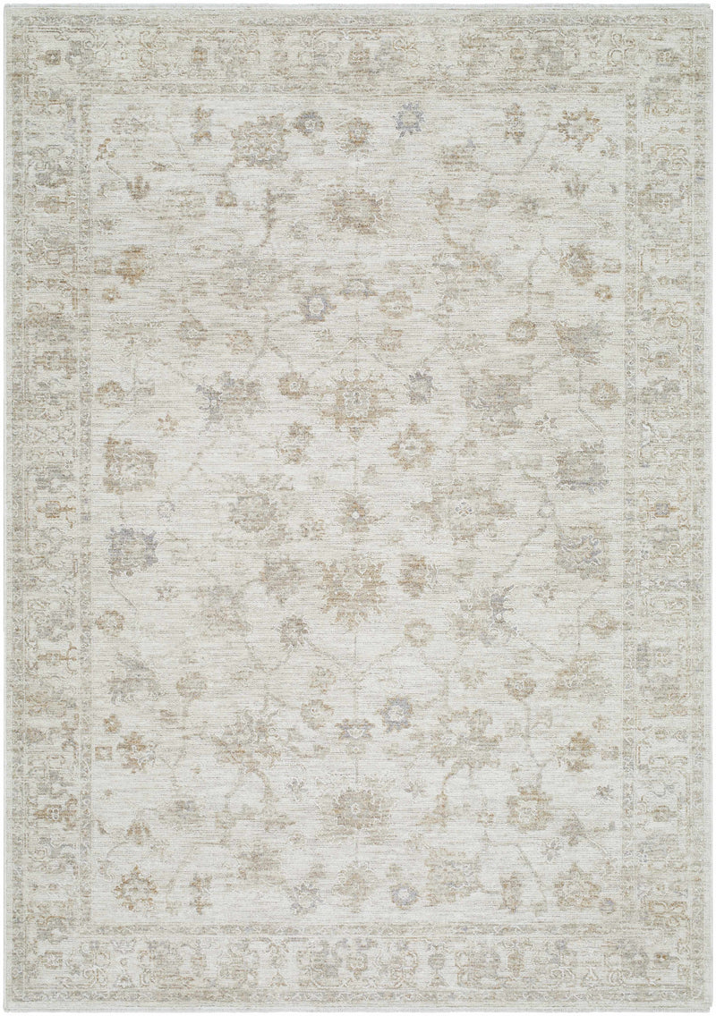 Sashi Ivory Luxe Area Rug by Boutique Rugs showing a soft, elegant ivory rug with intricate patterns and plush texture.