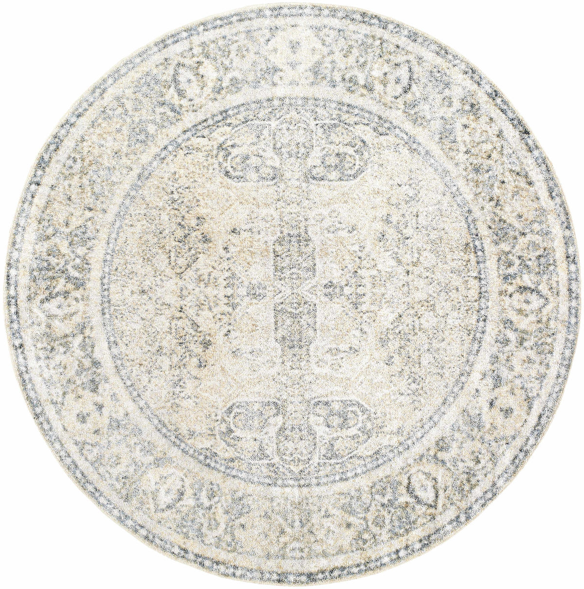 A washable rug from Arias Boutique Rugs featuring a soft, patterned design in neutral tones, perfect for modern living spaces.