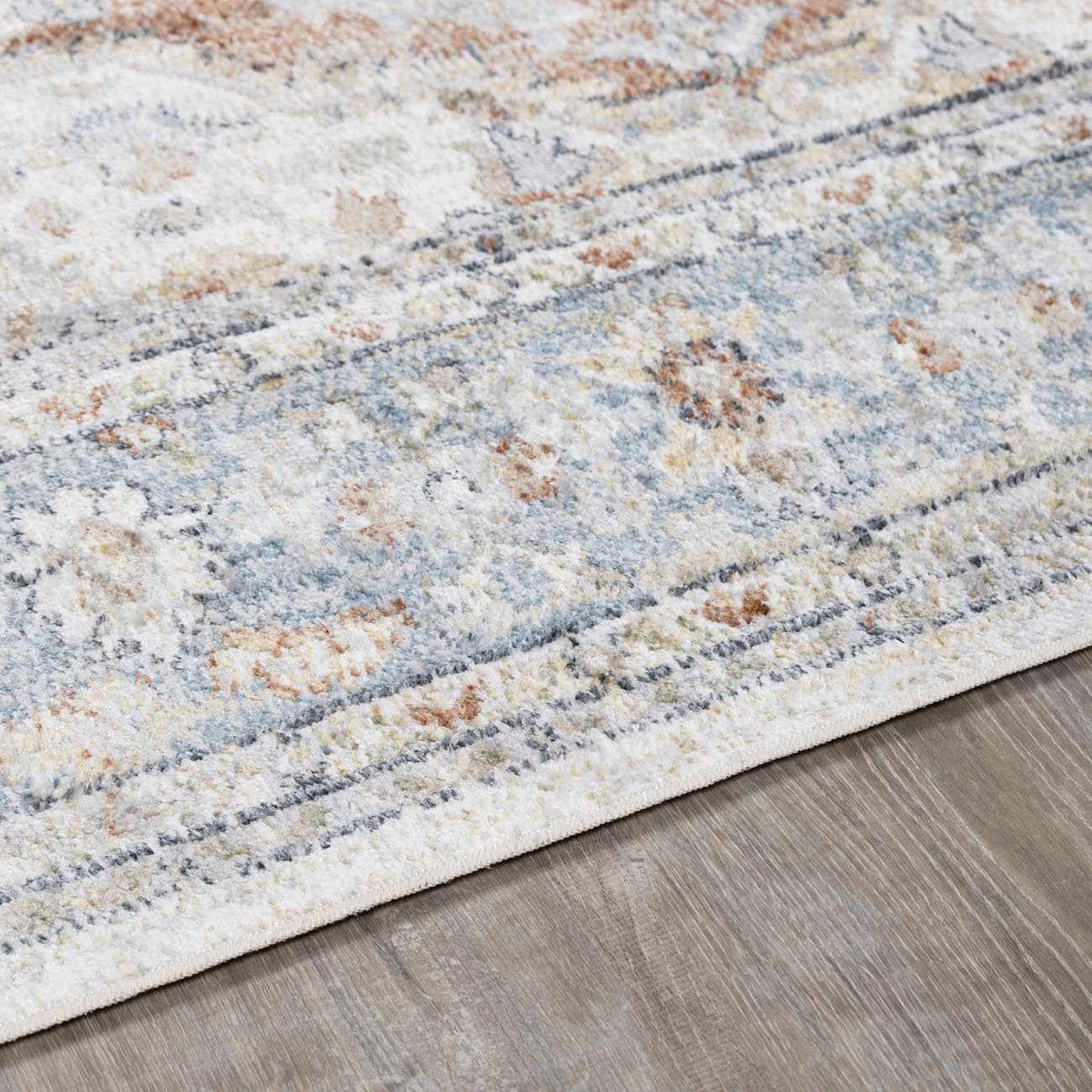 Boutique Rugs Emke flat pile washable rug in neutral tones, showcasing a soft, textured surface ideal for modern interiors.