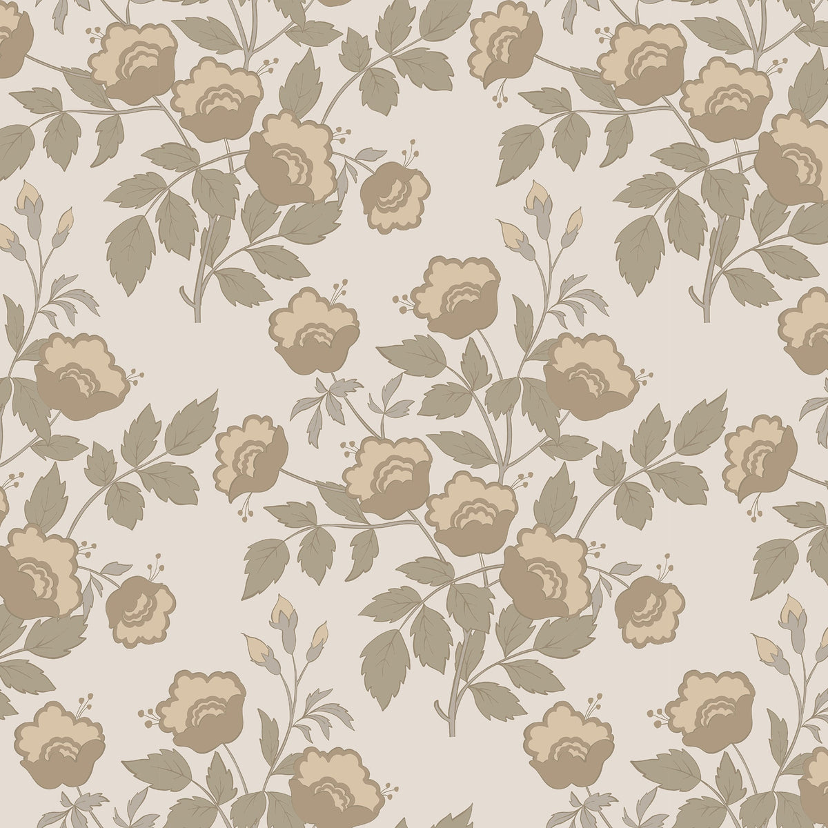 North and Finch Sadie wallpaper featuring a stylish, intricate pattern in soft, neutral tones for elegant interior decor.