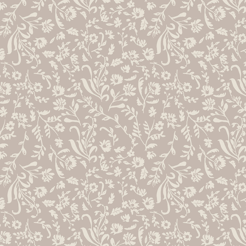 Decorative Sybil wallpaper by North and Finch featuring intricate floral and geometric patterns in neutral tones.