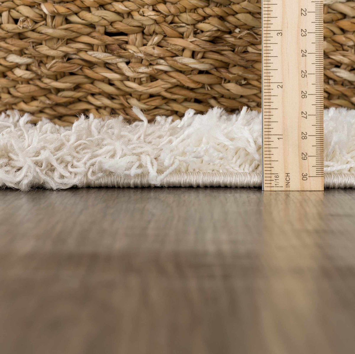 Light brown checkered area rug by Boutique Rugs, featuring a textured pile and modern geometric pattern.