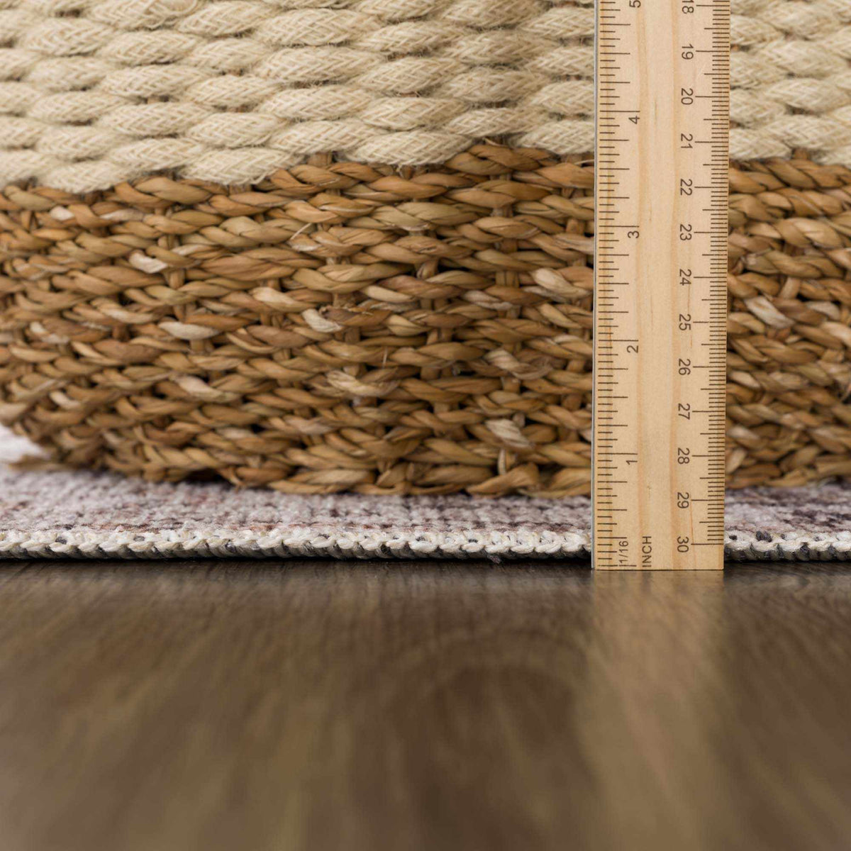 Woven washable Parkerfield area rug by Boutique Rugs featuring a textured pattern in neutral tones.