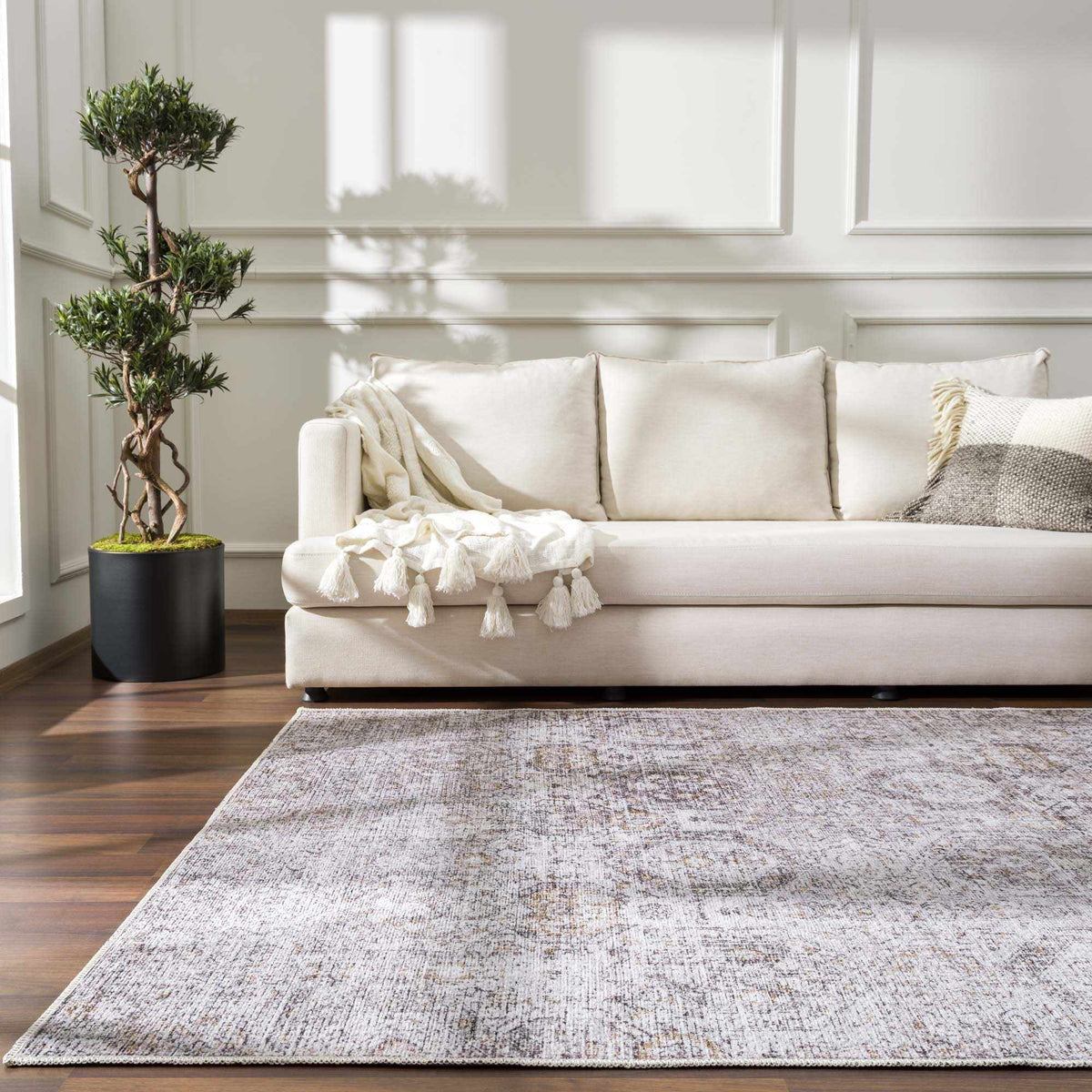 Boutique Rugs washable Parkerfield area rug in a room scene, featuring a stylish, durable design for modern home decor.