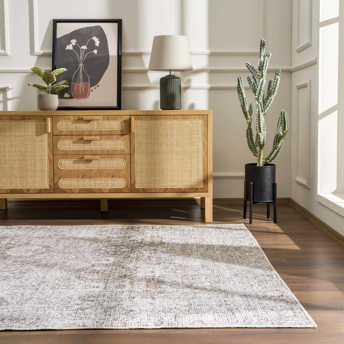 Boutique Rugs washable Parkerfield area rug in a room scene, featuring a stylish and durable design for home decor.