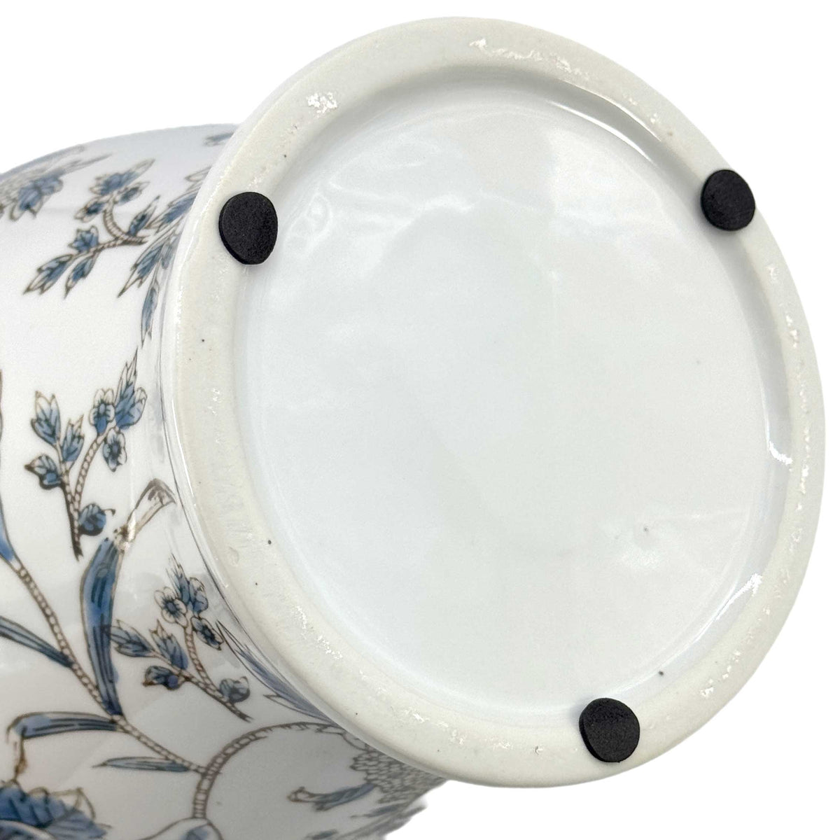 White and blue Chinoiserie ginger jar, 14-inch decorative ceramic vase with intricate Asian-inspired pattern, from Shop Holly J Home.