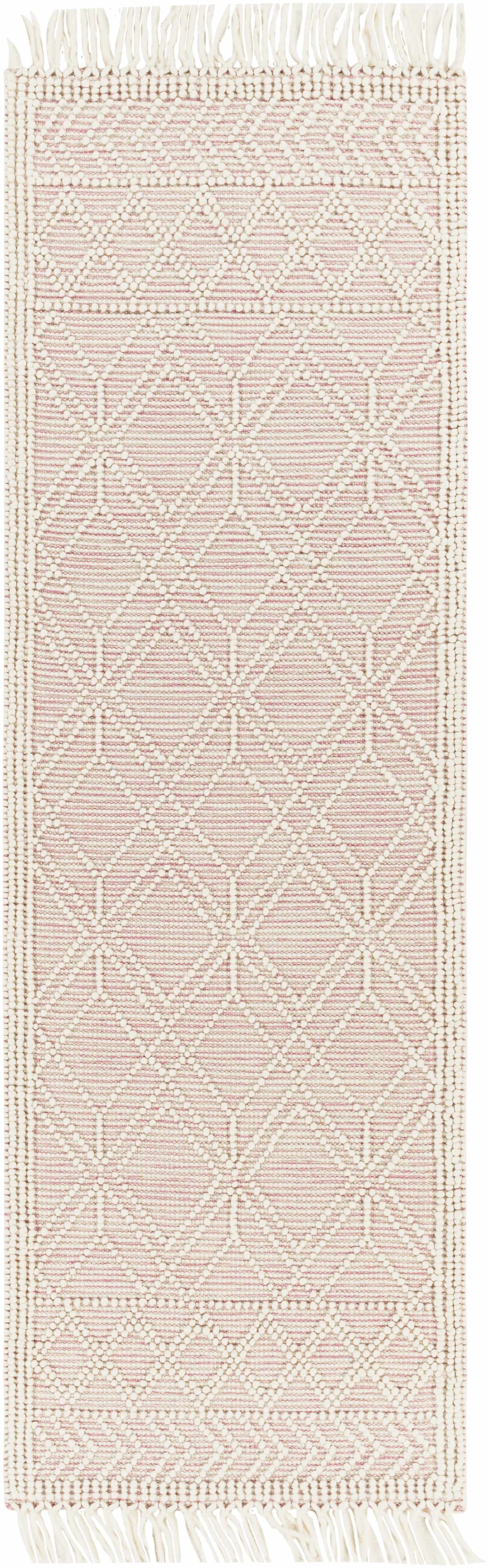 Soft pink wool rug from Boutique Rugs, Ramsbury collection, showcasing plush texture and elegant design for cozy living spaces.