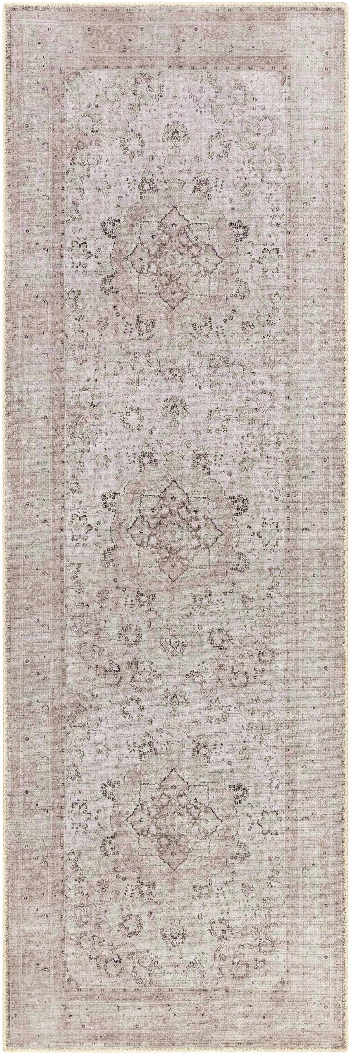 Vintage flat pile washable rug by Boutique Rugs with intricate pattern and soft texture, ideal for cozy living spaces.