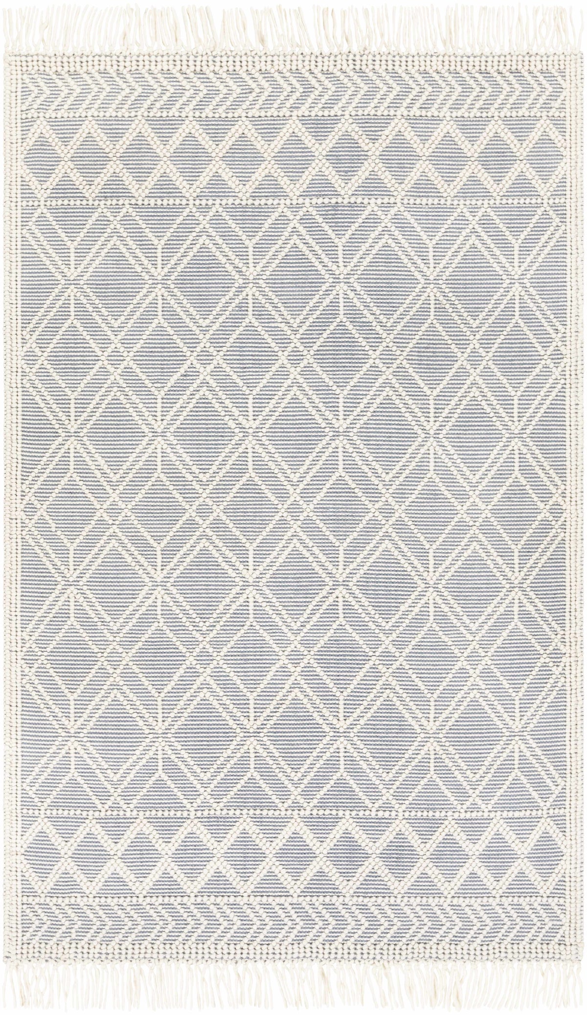 Blue wool rug from Ramsbury Denim collection by Boutique Rugs, featuring a soft textured surface and classic design.