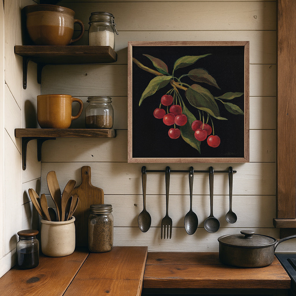 Walnut picture frames from Kendrick Home featuring Cerise by Silvia Vassileva with elegant wood finish and classic design.