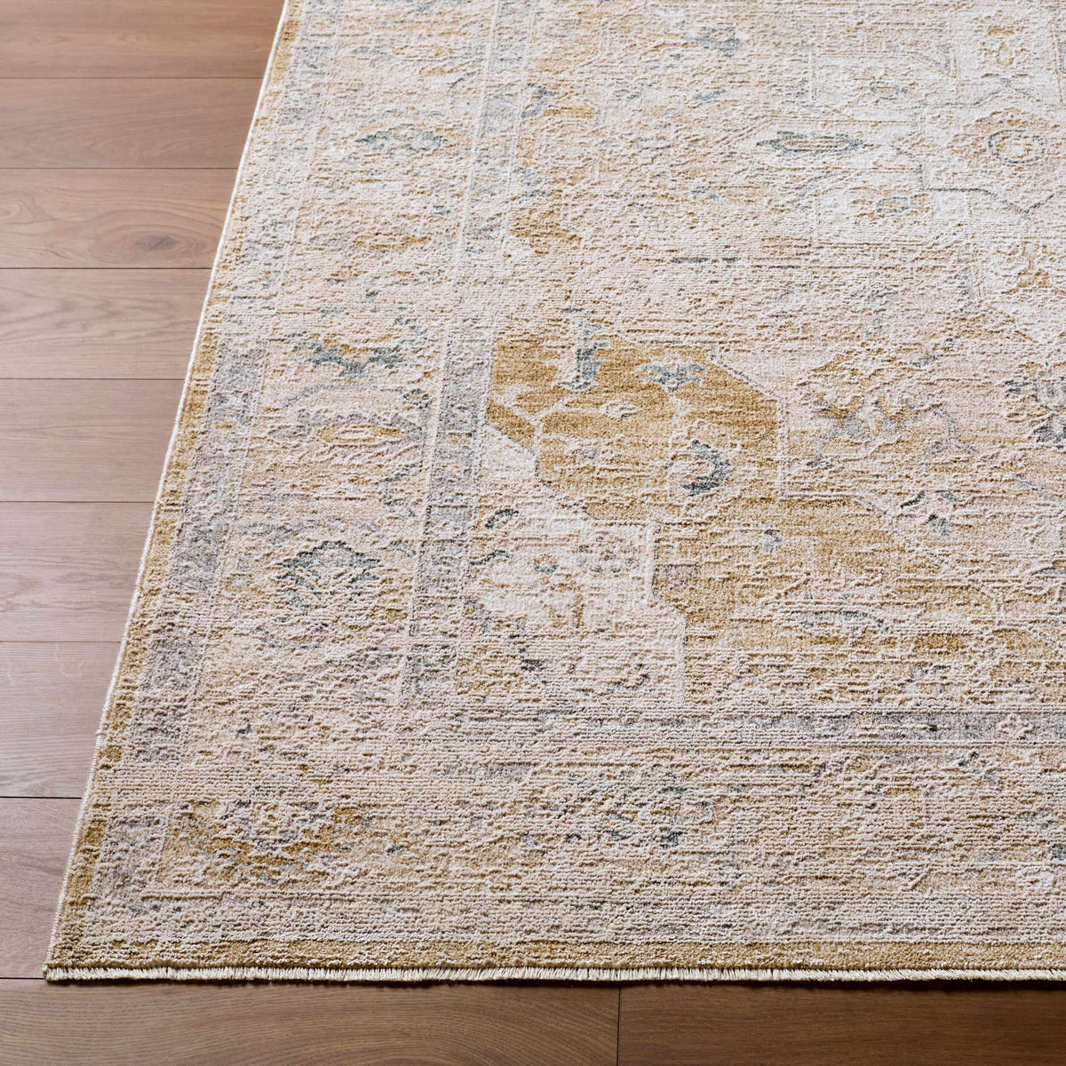 Boutique Rugs Rhody Luxe Rug in neutral tones, front view showcasing soft textured pattern and plush pile for living room decor.